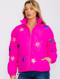 Star Sequin Puffer Jacket