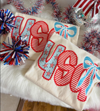 USA Patriotic Coquette Shirt July 4th