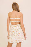 Strapless Floral Babydoll Mini Dress