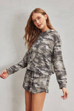 FF7900 Camo Hoodie & Shorts Set