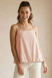 Billowy Cami Top With Bubble Hem