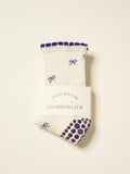 Mini Bow Petal Grip Sock [Indigo], Pilates Socks