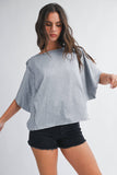 8550HN Boxy Dolman Short Sleeve Top