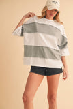 8417FN Polly Color Block Top