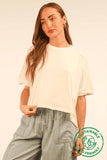 NT12068-ECO Oversized Crop Comfy Knit Top
