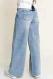 HQP0001-DENIM WIDE LEG JEANS-BROKEN