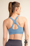 RECYCLED BUTTER CROSSBACK BRA TOP