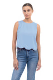 Scalloped Hem Top