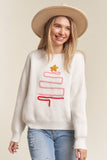 LESW3436- X-MAS TREE ACCENT SWEATER