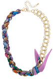 Noelle Chain Scarf Necklace in Multi