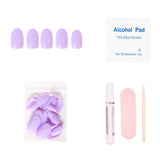 Lilac Press-On Nails|Short Round Shape|Spring Press on Nails