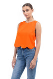 Scalloped Hem Top