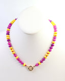 McLane Stone Necklace with Toggle Purple Gold