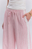 CASUAL PANTS WITH DELICATE RIBBON TRIM
