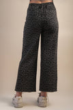 NP70730-Leopard Printed Marine Straight Pants