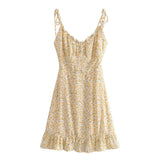 FRENCH FLORAL PRINT SLIM-FIT  DRESS