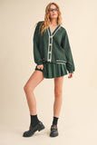 IST6168 KNIT CARDIGAN AND SKIRT SET