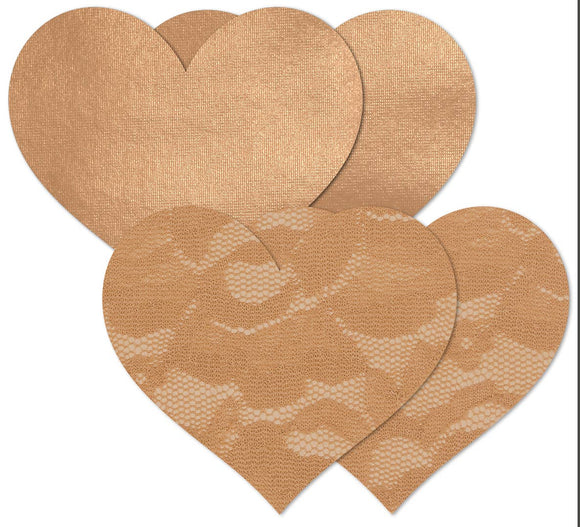 Heart Nipple Covers - Caramel