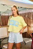 T1754K | 'DILLY DALLY' Graphic Jersey Boxy Crop Top