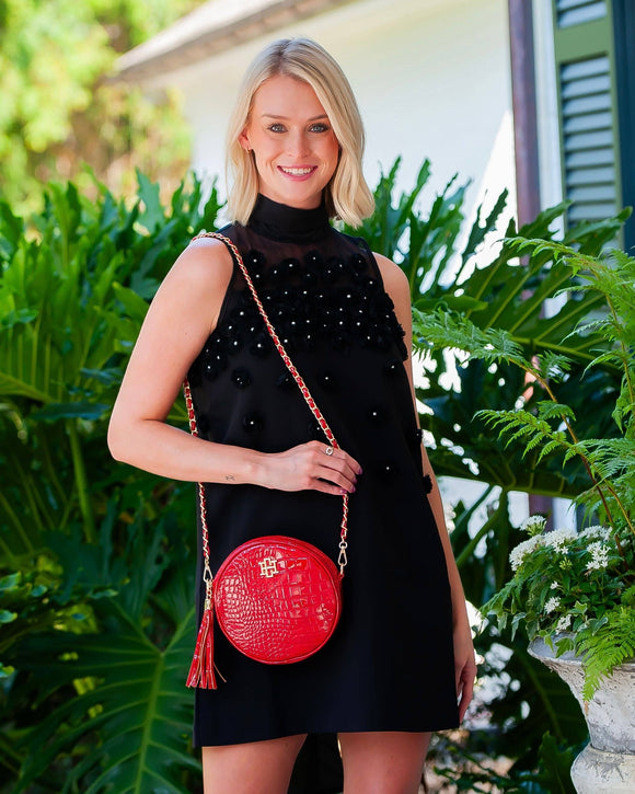 Cece Circular Crossbody Red Patent EC