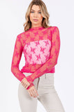 LONG SLEEVE FLORAL LACE TOP