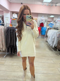 Cream Soft Sweater Dress