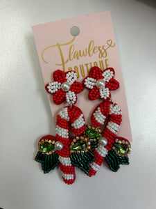 Red Candy Cane Earrings