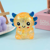 Cartoon Sequin Axolotl Squishy Toy Slow Rising Stress Relief Squeeze Toy