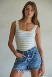 S1243N | Knit Nylon Spandex Seamless Ribbed Bodysuit