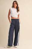 IP1467 SIDE LACE CONTRAST TRACK PANTS