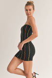 ID6544 COLOR LINE DRESS SWEATER