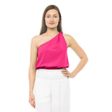 One Shoulder Knot Detail Top
