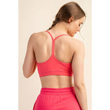 RECYCLED BUTTER Y BACK BRA TOP