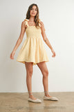 Sun-Kissed Smocked Mini Dress