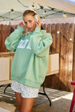 IT2594E-DILLYDALLY | 'DILLY DALLY' Mock Neck Sweatshirt