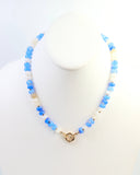 McLane Stone Necklace with Toggle Blue White