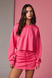 PX19073 Cozy Sweatshirt and Mini Skirt Set