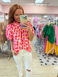 Lucy Pink Abstract Blouse