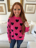 Pink Heart Sweater