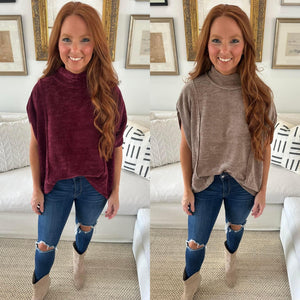 Soft Knit Pullover Poncho Top