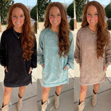 Mineral Washed Sweatshirt Dress