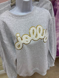 Grey Jolly Patch Sweatshirt