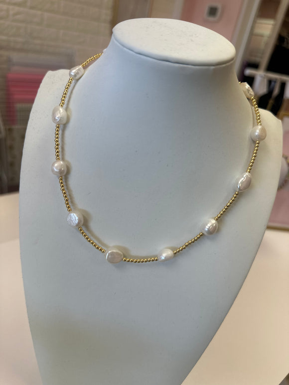 JT Beaded Pearl Necklace