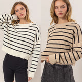 Crew Neck Striped Sweater