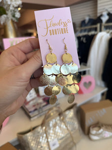 Gold Disc Earrings