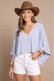 Bat Wing V-neck Top