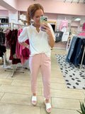 Blush Pink Cropped Pants