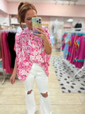 Hot Pink Oversized Batwing