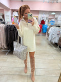 Cream Soft Sweater Dress