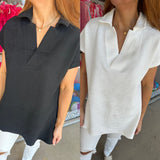 Charlotte Textured Collared Blouse